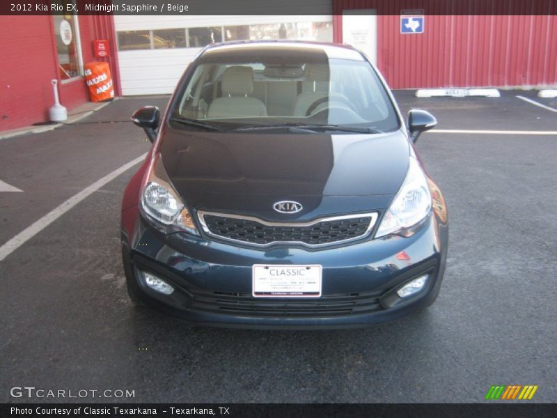 Midnight Sapphire / Beige 2012 Kia Rio EX