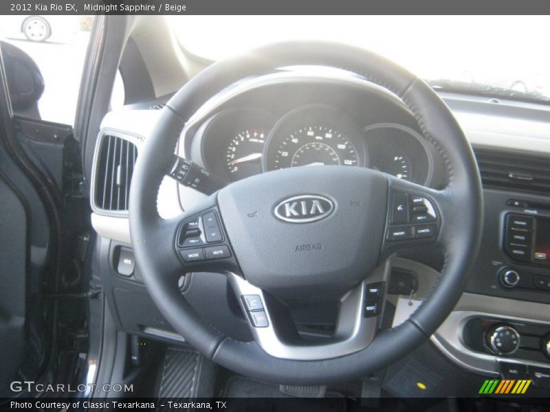 Midnight Sapphire / Beige 2012 Kia Rio EX