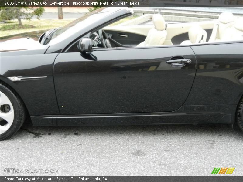 Black Sapphire Metallic / Cream Beige 2005 BMW 6 Series 645i Convertible