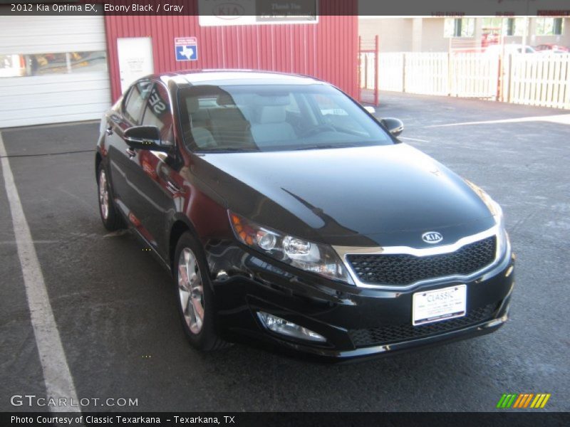 Ebony Black / Gray 2012 Kia Optima EX