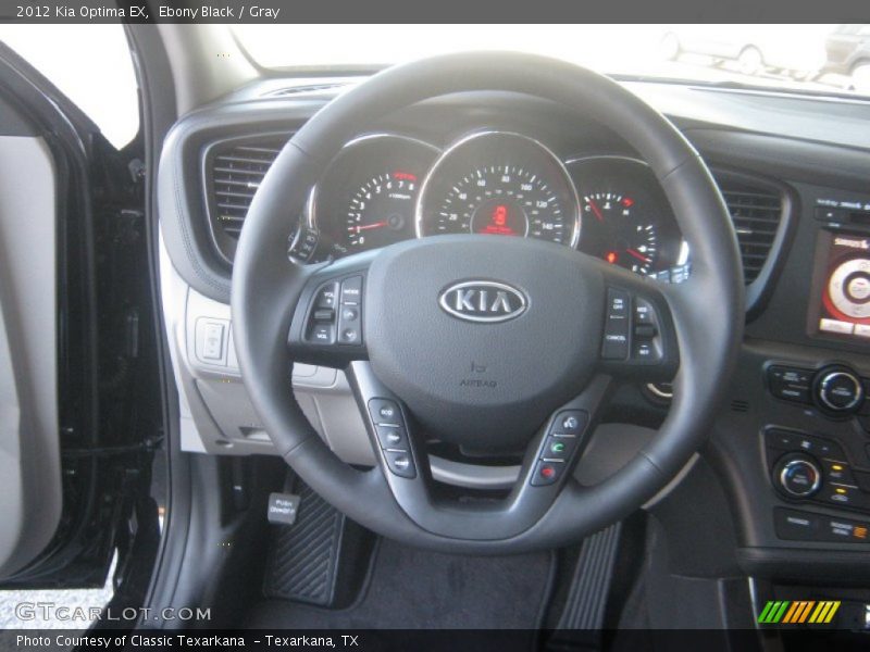 Ebony Black / Gray 2012 Kia Optima EX