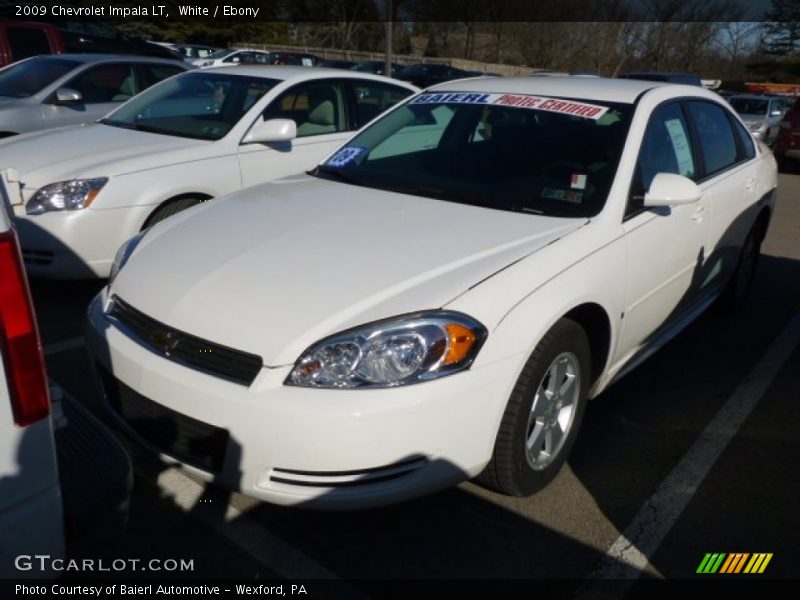 White / Ebony 2009 Chevrolet Impala LT