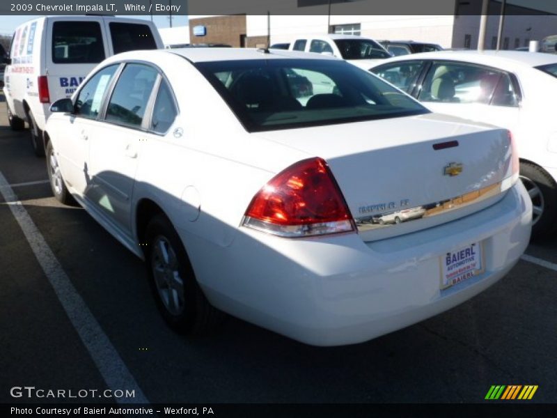 White / Ebony 2009 Chevrolet Impala LT