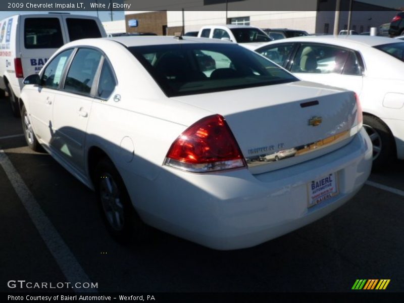 White / Ebony 2009 Chevrolet Impala LT