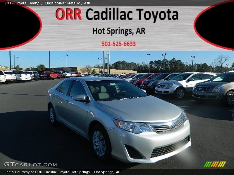 Classic Silver Metallic / Ash 2012 Toyota Camry L