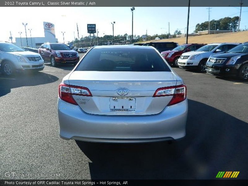Classic Silver Metallic / Ash 2012 Toyota Camry L