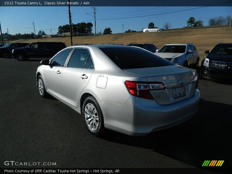 Classic Silver Metallic / Ash 2012 Toyota Camry L