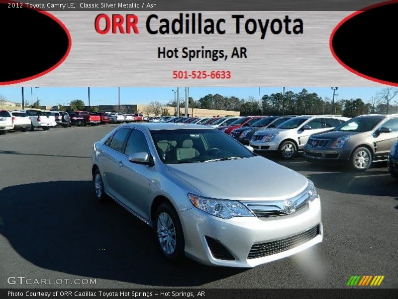 Classic Silver Metallic / Ash 2012 Toyota Camry LE