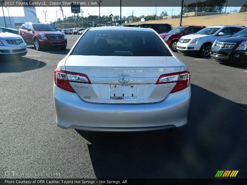 Classic Silver Metallic / Ash 2012 Toyota Camry LE