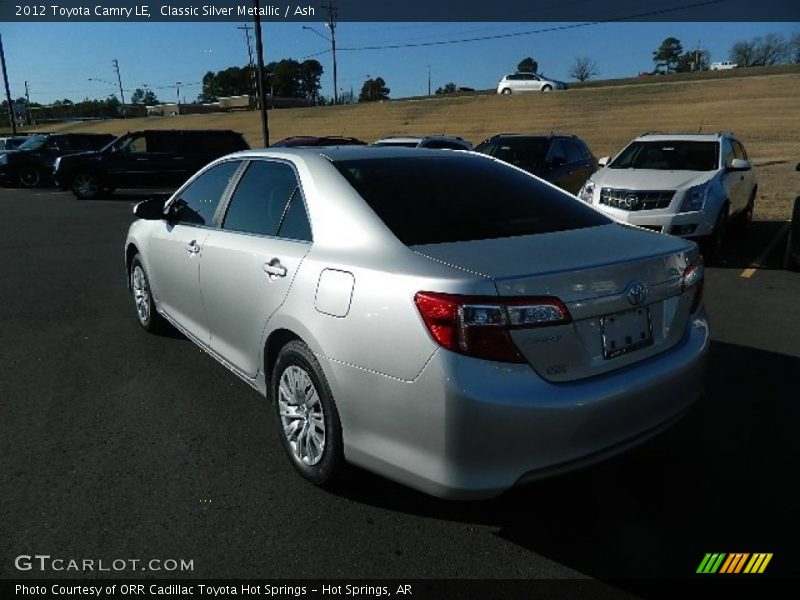 Classic Silver Metallic / Ash 2012 Toyota Camry LE