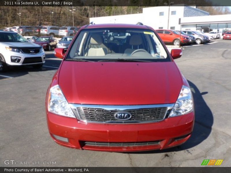 Claret Red / Beige 2011 Kia Sedona LX
