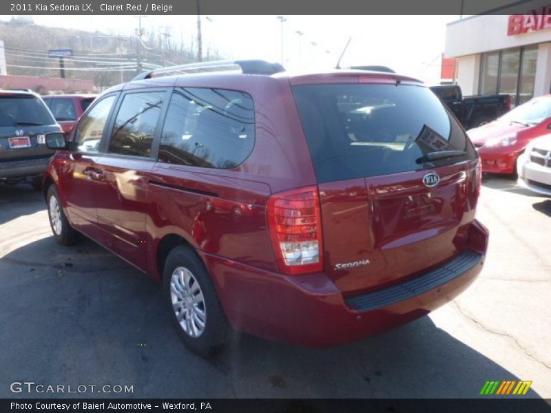 Claret Red / Beige 2011 Kia Sedona LX