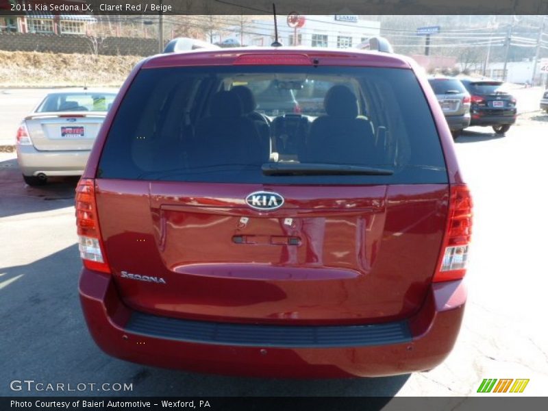 Claret Red / Beige 2011 Kia Sedona LX