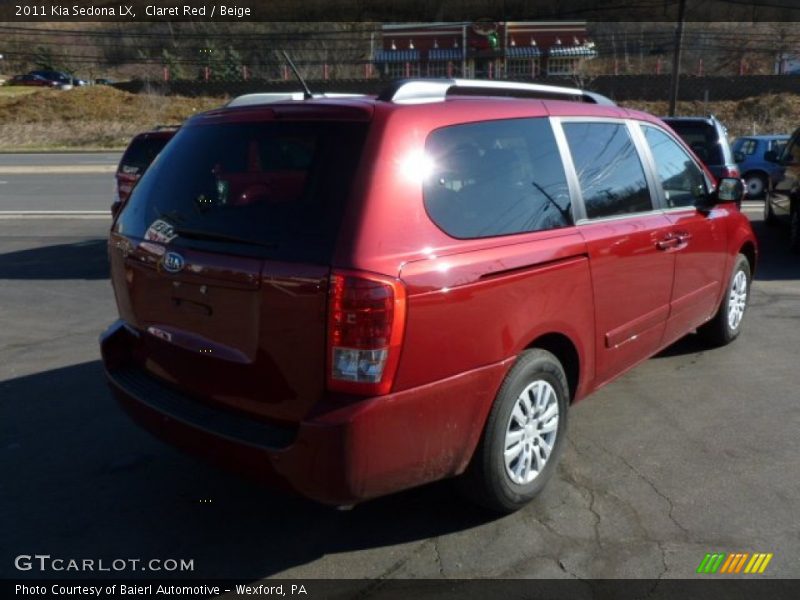Claret Red / Beige 2011 Kia Sedona LX