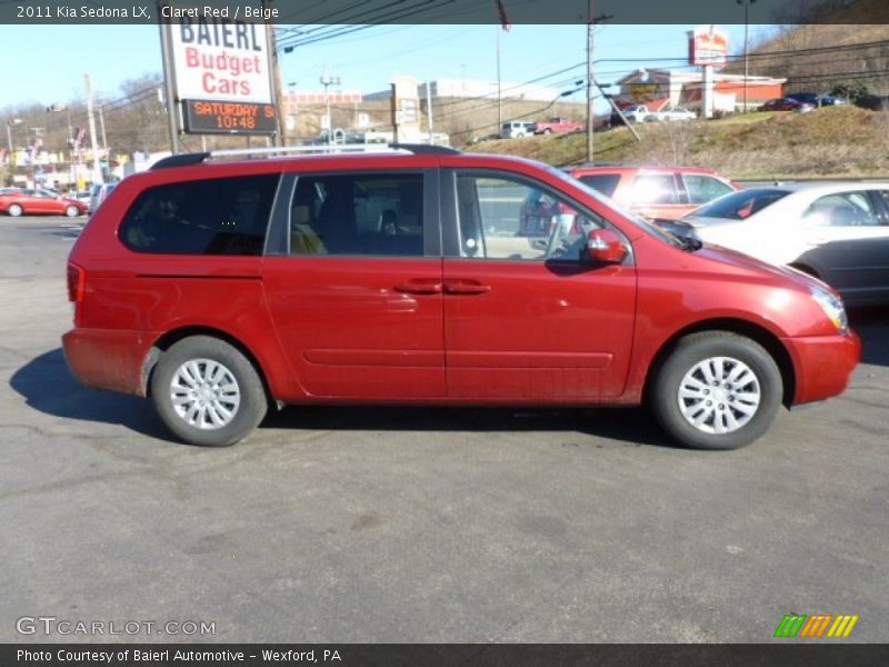 Claret Red / Beige 2011 Kia Sedona LX