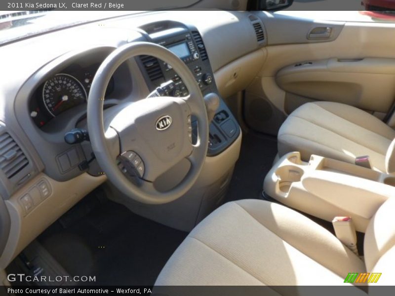 Claret Red / Beige 2011 Kia Sedona LX