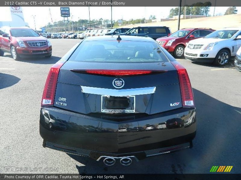 Black Diamond Tricoat / Ebony/Ebony 2012 Cadillac CTS -V Coupe