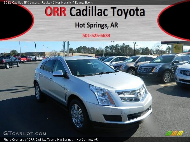 Radiant Silver Metallic / Ebony/Ebony 2012 Cadillac SRX Luxury