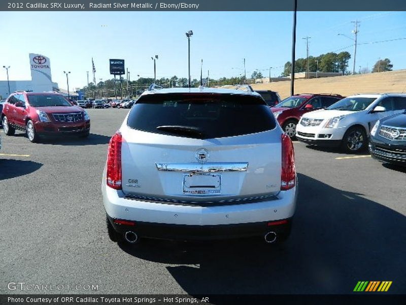 Radiant Silver Metallic / Ebony/Ebony 2012 Cadillac SRX Luxury
