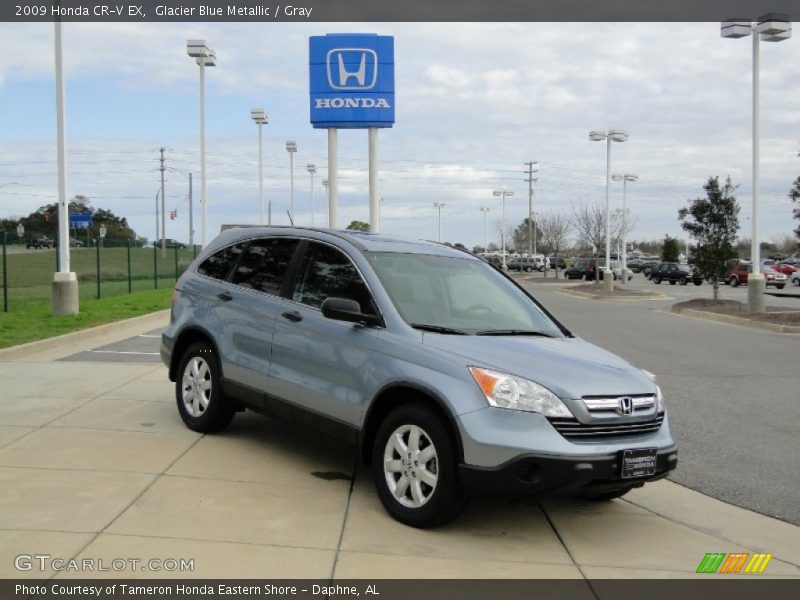 Glacier Blue Metallic / Gray 2009 Honda CR-V EX