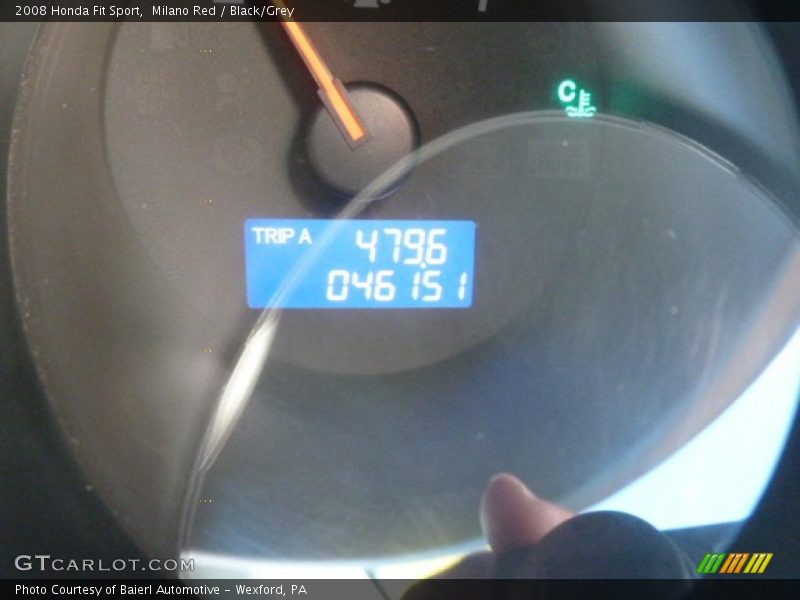 Milano Red / Black/Grey 2008 Honda Fit Sport