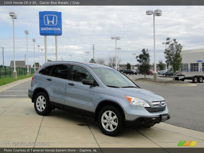 Glacier Blue Metallic / Gray 2009 Honda CR-V EX