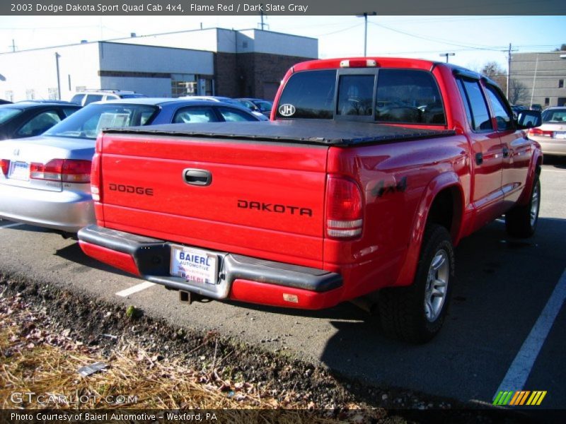 Flame Red / Dark Slate Gray 2003 Dodge Dakota Sport Quad Cab 4x4