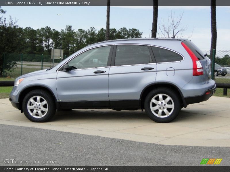 Glacier Blue Metallic / Gray 2009 Honda CR-V EX