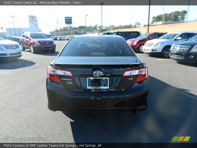 Attitude Black Metallic / Ivory 2012 Toyota Camry LE