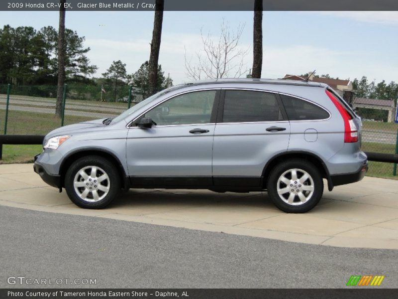 Glacier Blue Metallic / Gray 2009 Honda CR-V EX
