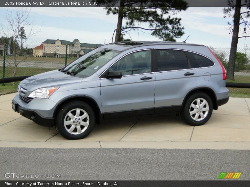 Glacier Blue Metallic / Gray 2009 Honda CR-V EX