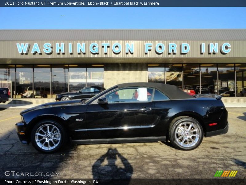 Ebony Black / Charcoal Black/Cashmere 2011 Ford Mustang GT Premium Convertible