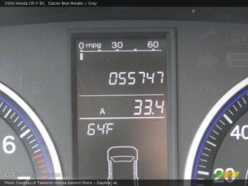 Glacier Blue Metallic / Gray 2009 Honda CR-V EX