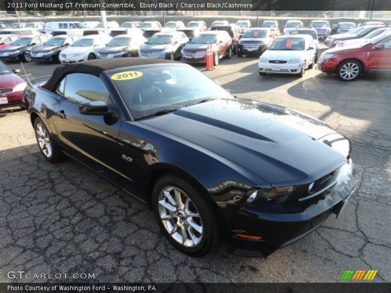 Ebony Black / Charcoal Black/Cashmere 2011 Ford Mustang GT Premium Convertible