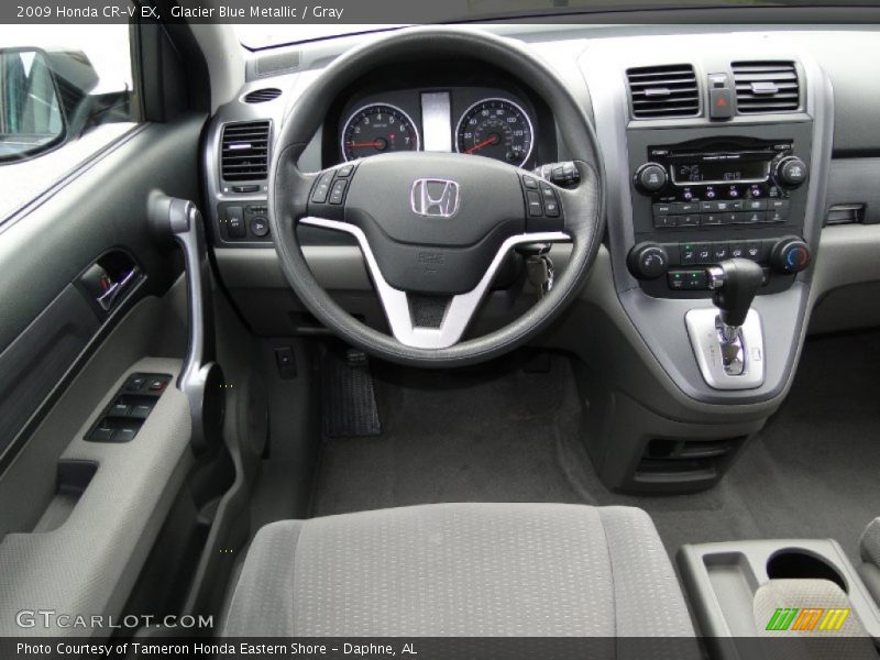 Glacier Blue Metallic / Gray 2009 Honda CR-V EX
