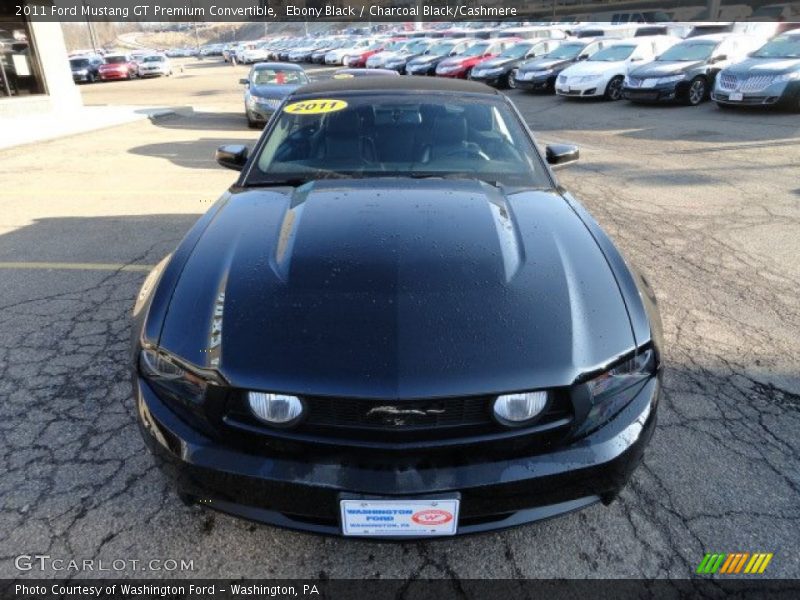 Ebony Black / Charcoal Black/Cashmere 2011 Ford Mustang GT Premium Convertible