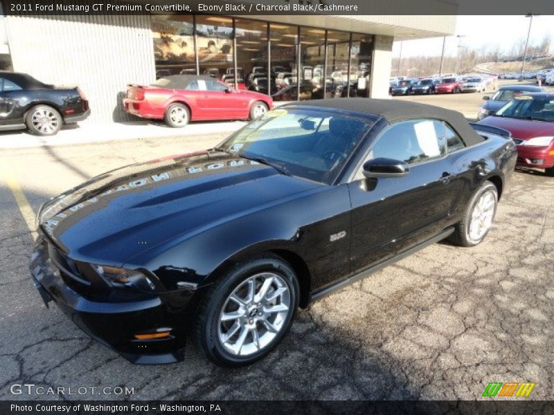 Ebony Black / Charcoal Black/Cashmere 2011 Ford Mustang GT Premium Convertible