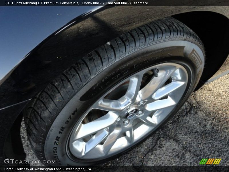 Ebony Black / Charcoal Black/Cashmere 2011 Ford Mustang GT Premium Convertible