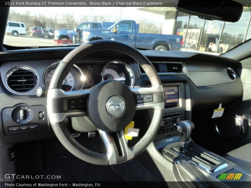 Ebony Black / Charcoal Black/Cashmere 2011 Ford Mustang GT Premium Convertible