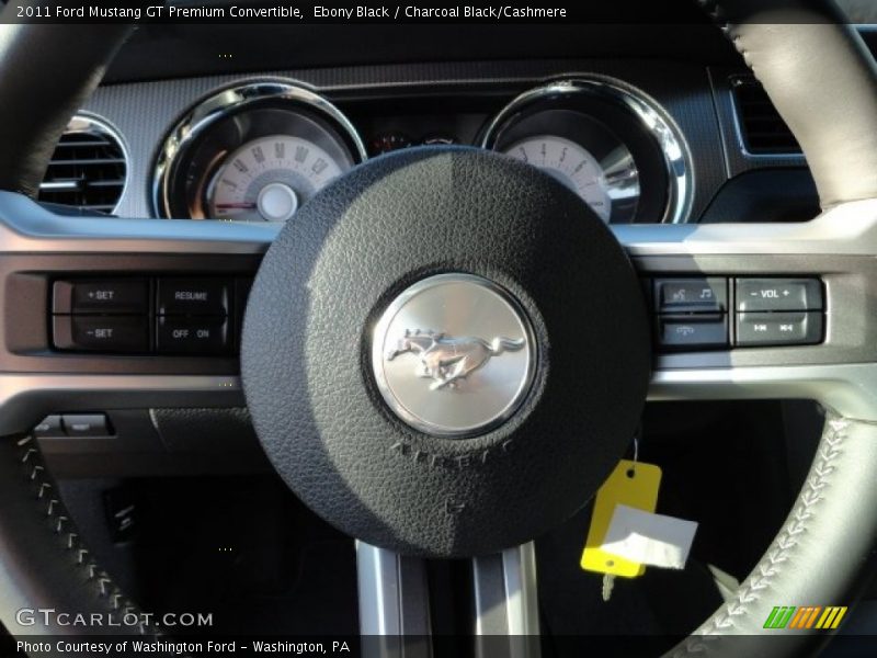Ebony Black / Charcoal Black/Cashmere 2011 Ford Mustang GT Premium Convertible