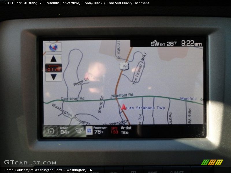 Ebony Black / Charcoal Black/Cashmere 2011 Ford Mustang GT Premium Convertible