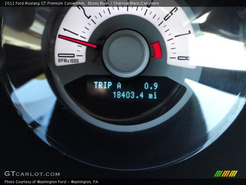 Ebony Black / Charcoal Black/Cashmere 2011 Ford Mustang GT Premium Convertible
