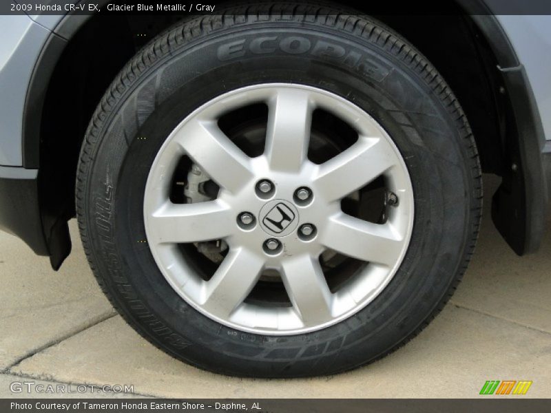 Glacier Blue Metallic / Gray 2009 Honda CR-V EX