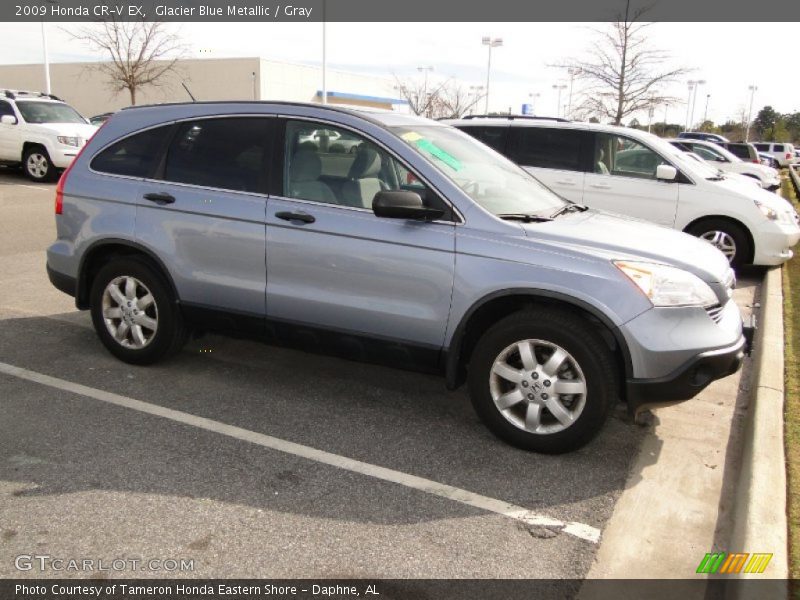 Glacier Blue Metallic / Gray 2009 Honda CR-V EX