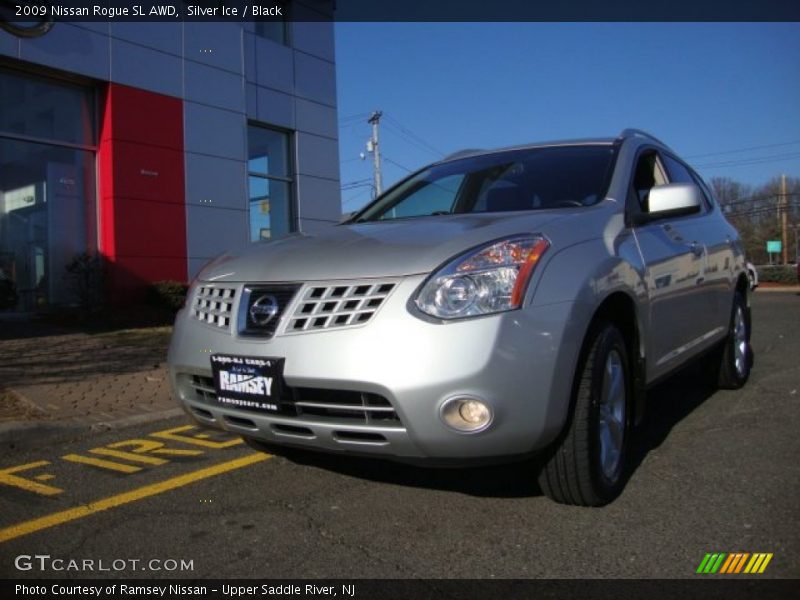 Silver Ice / Black 2009 Nissan Rogue SL AWD