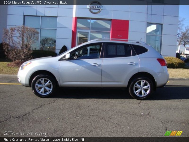 Silver Ice / Black 2009 Nissan Rogue SL AWD