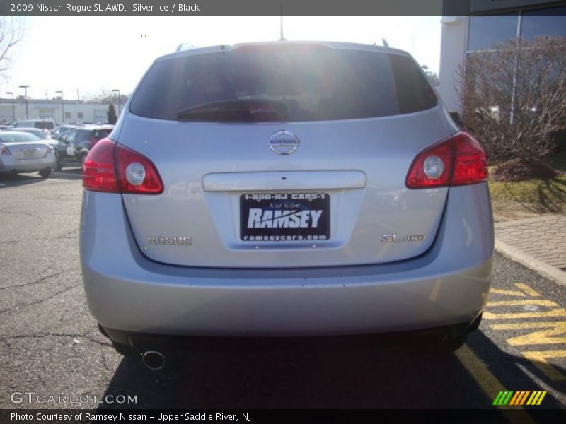 Silver Ice / Black 2009 Nissan Rogue SL AWD