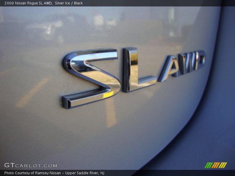 Silver Ice / Black 2009 Nissan Rogue SL AWD