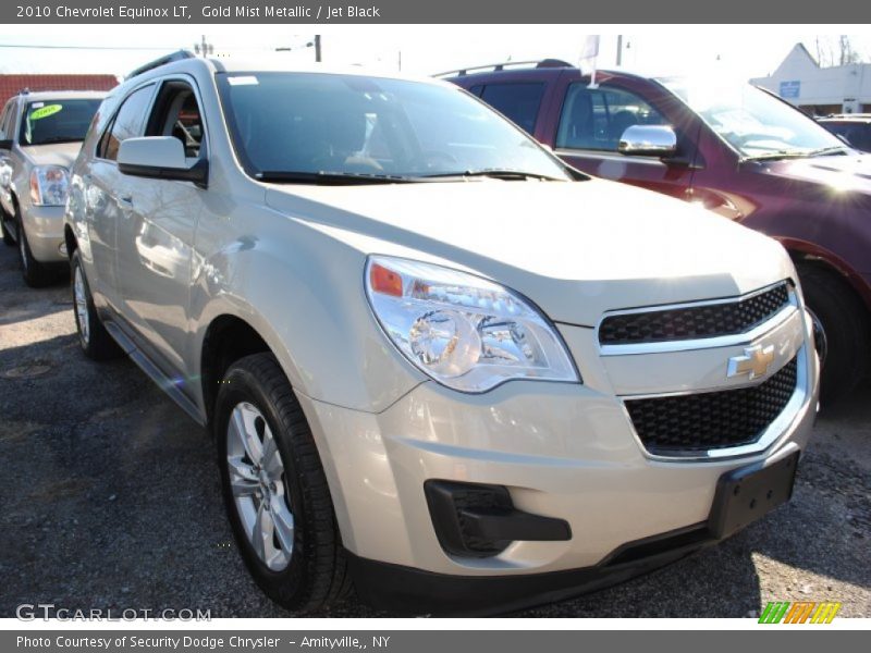 Gold Mist Metallic / Jet Black 2010 Chevrolet Equinox LT