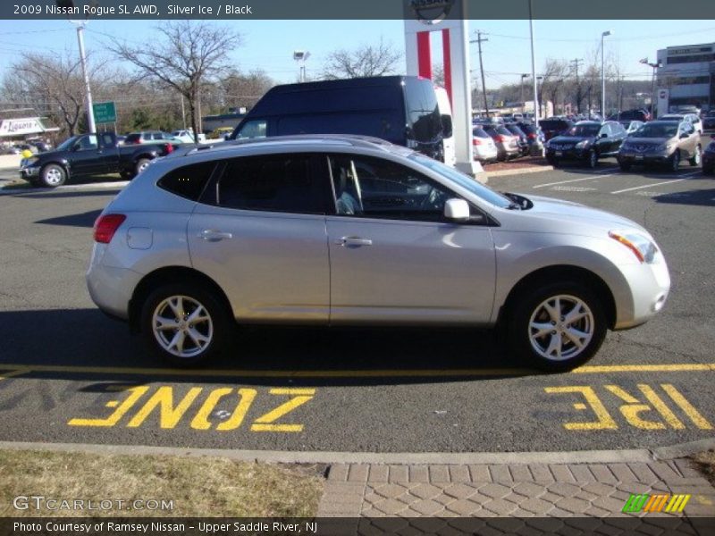 Silver Ice / Black 2009 Nissan Rogue SL AWD